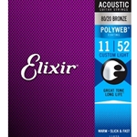 Elixir   11025  Custom Light Acoustic 80/20 Bronze Polyweb Strings