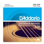 Daddario   EJ38  12-String Phosphor Bronze Acoustic Lite