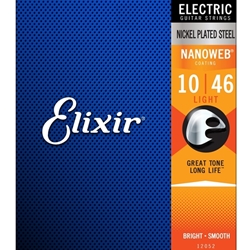 Elixir   12052  Light Electric Nickel Wound, Nanoweb Strings