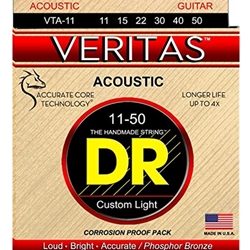 Dr   VTA11  Veritas 11-50 Cust.Light Acoustic Strings w/ ACT