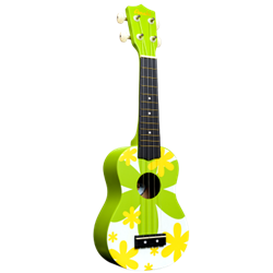 Amahi   DDUK6  Green Flower Ukulele